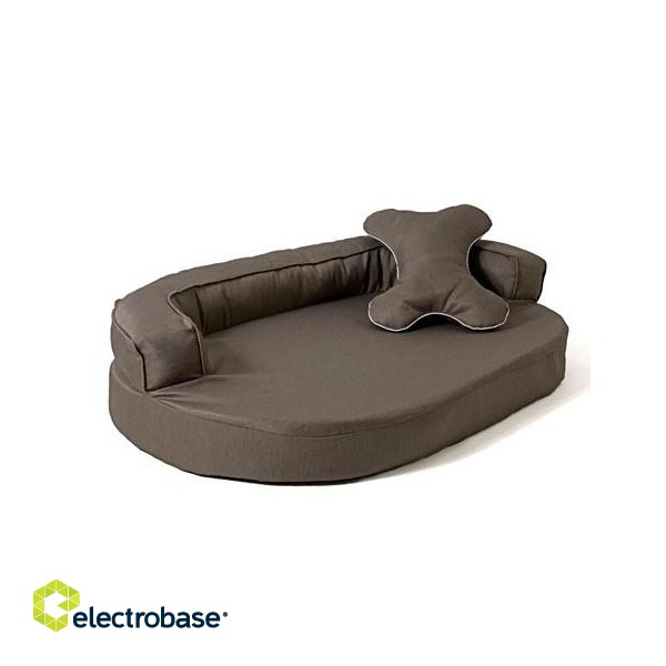GO GIFT Oval sofa - pet bed brown - 100 x 65 x 10 cm image 2