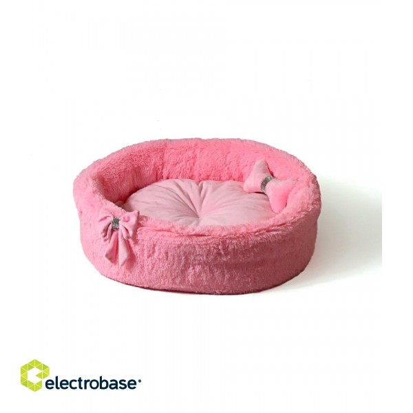 GO GIFT Blush pink XL pet bed - 65 x 60 x 18 cm