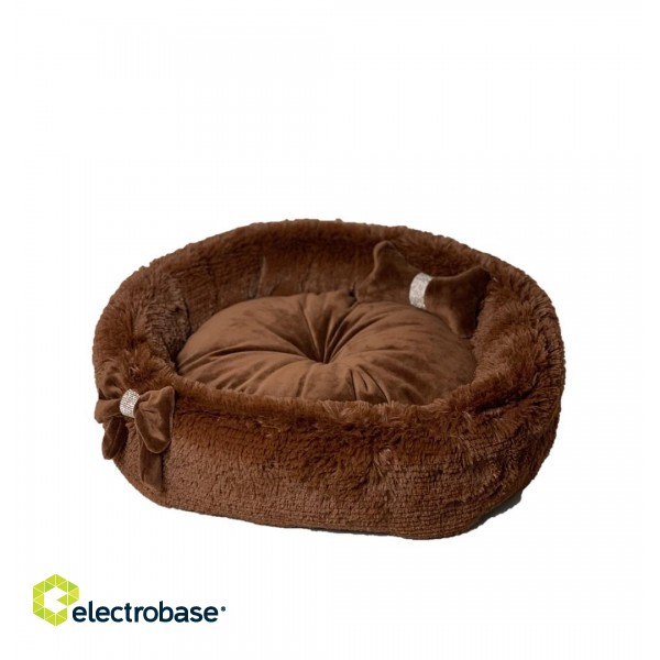 GO GIFT Cocard chocolate XL - pet bed - 65 x 60 x 18cm