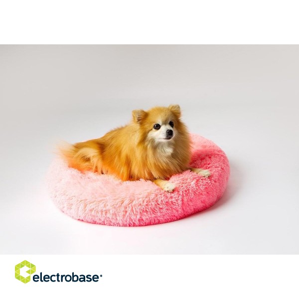 GO GIFT Shaggy pink M - pet bed - 57 x 57 x 10 cm image 1