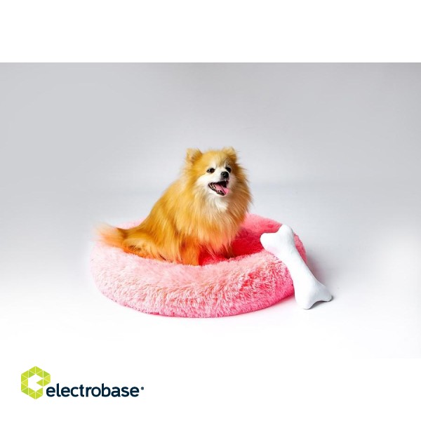 GO GIFT Shaggy pink M - pet bed - 57 x 57 x 10 cm image 3