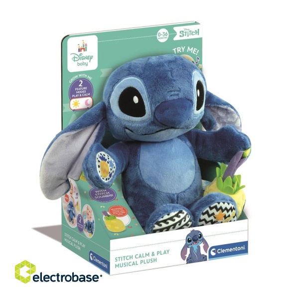 Clementoni Disney Baby Stitch Calm & Play Musical Plush image 6