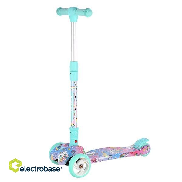 NILS FUN HLB15A LED mint children's scooter image 1