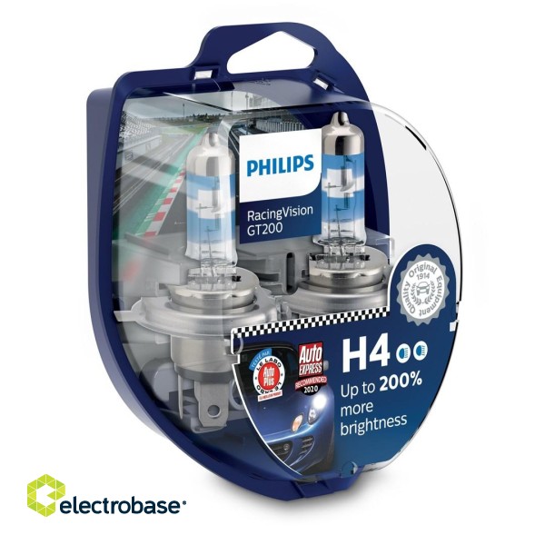 Philips Type of lamp: H4 Pack of: 2 car headlight bulb фото 1