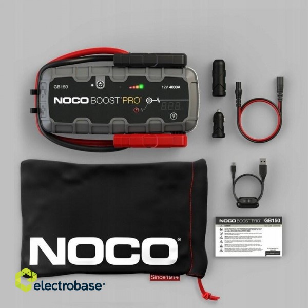NOCO GB150 Boost 12V 3000A Jump Starter starter device with integrated 12V/USB battery paveikslėlis 1