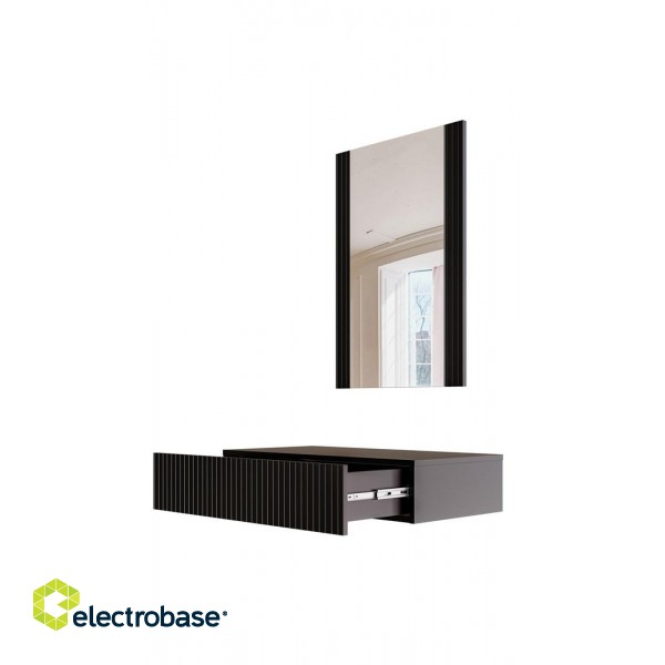 Dressing table with mirror PAFOS 80x41.6x100 mat black image 3