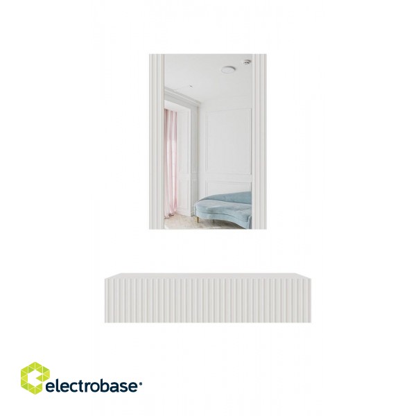 Dressing table with mirror PAFOS 80x41.6x100 white matte фото 1