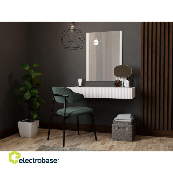 Dressing table with mirror PAFOS 80x41.6x100 white matte фото 4