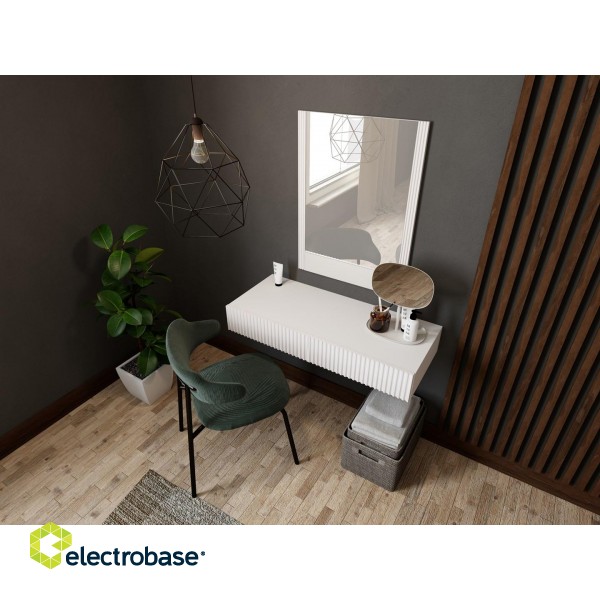 Dressing table with mirror PAFOS 80x41.6x100 white matte image 5
