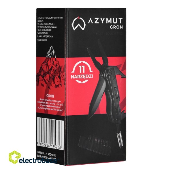Multitool AZYMUT Gron - 11 tools + 9 bits + holster (H-P224052) image 9
