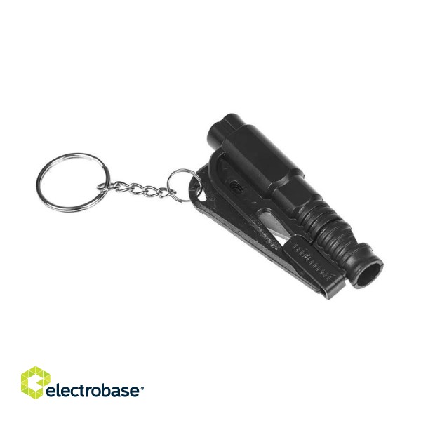 Emergency tool GUARD LIFEGUARD whistle, belt knife, glass breaker (YC-004-BL) paveikslėlis 3