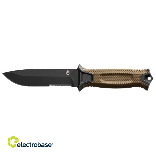 Survival knife GERBER Strongarm Fixed Serrated Coyote image 1