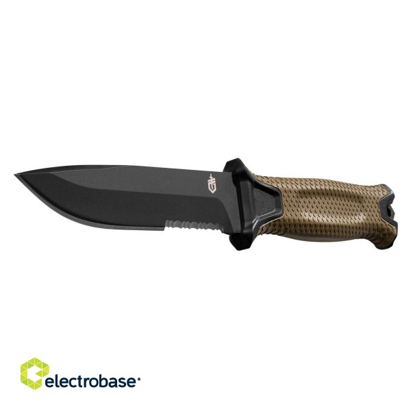 Survival knife GERBER Strongarm Fixed Serrated Coyote image 2