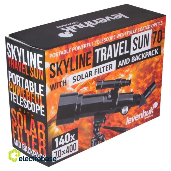 Levenhuk Skyline Travel Sun 70 Refractor Black paveikslėlis 2