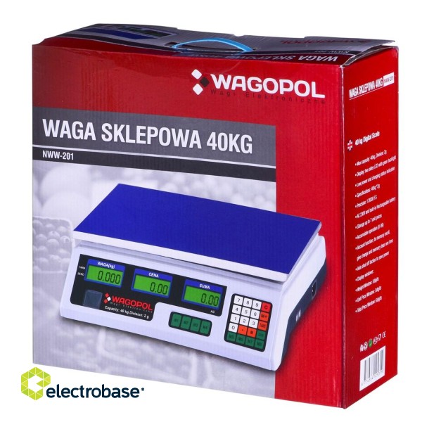 Electronic scale - WAGOPOL NWW-201 | 40 kg paveikslėlis 8