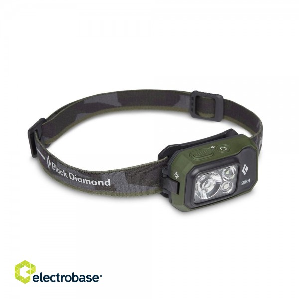 Black Diamond Storm 450 Olive Headband flashlight paveikslėlis 1