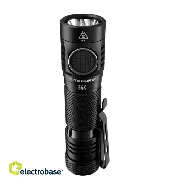 Nitecore E4K Black Hand flashlight LED paveikslėlis 1