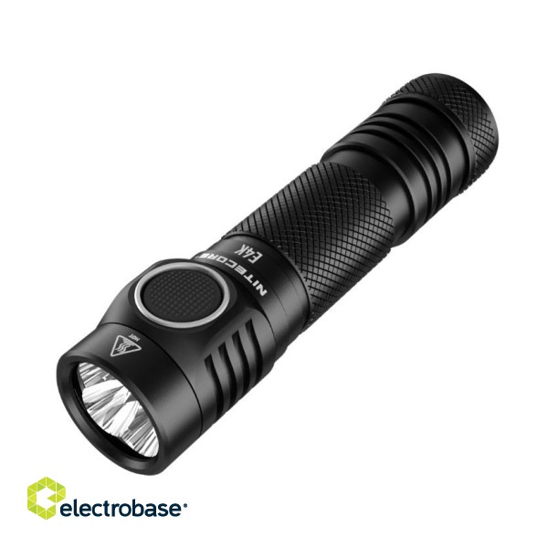 Nitecore E4K Black Hand flashlight LED paveikslėlis 2
