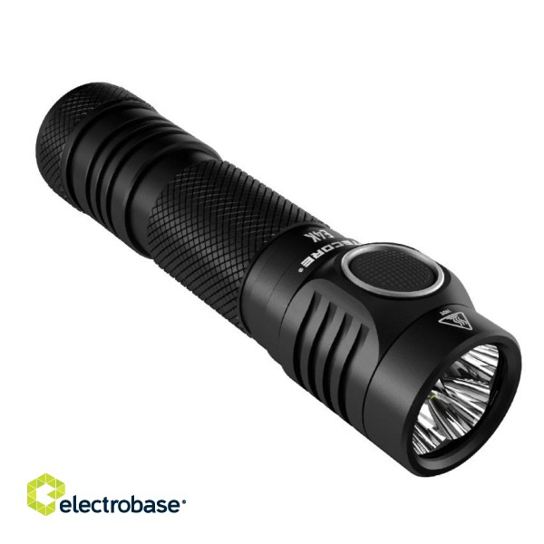 Nitecore E4K Black Hand flashlight LED paveikslėlis 3