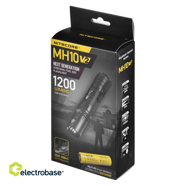 Nitecore MH10 V2 Black Hand flashlight LED фото 9