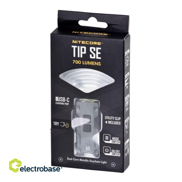 Nitecore TIP SE - LED pendant torch, grey фото 8