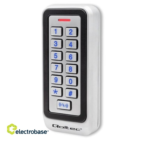 Qoltec 52443 Code lock TRITON with RFID reader Code | Card | key fob | IP68 | EM image 1