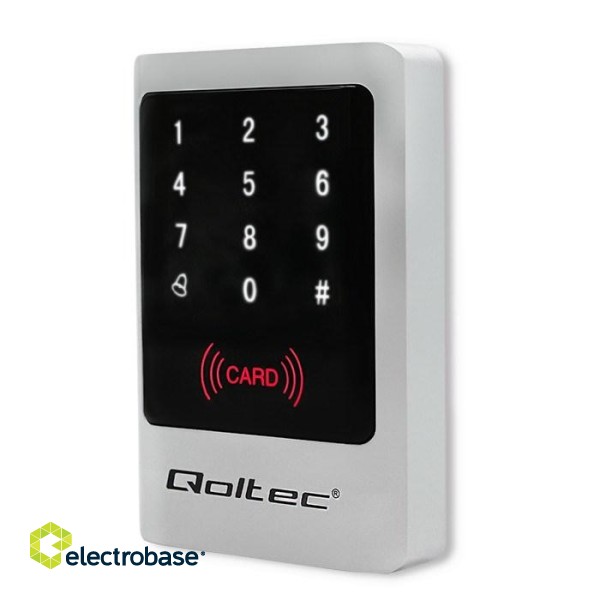 Qoltec 52444 Code lock MIMAS with RFID reader Code | Card | key fob | Doorbell button | IP68 | EM фото 1