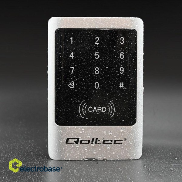 Qoltec 52444 Code lock MIMAS with RFID reader Code | Card | key fob | Doorbell button | IP68 | EM фото 3