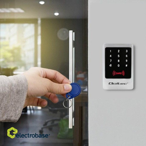 Qoltec 52444 Code lock MIMAS with RFID reader Code | Card | key fob | Doorbell button | IP68 | EM image 6