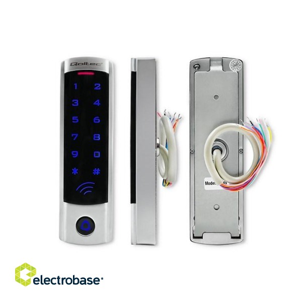 Qoltec 52445 Code lock DIONE with RFID reader Code | Card | key fob | Doorbell button | IP68 | EM image 7