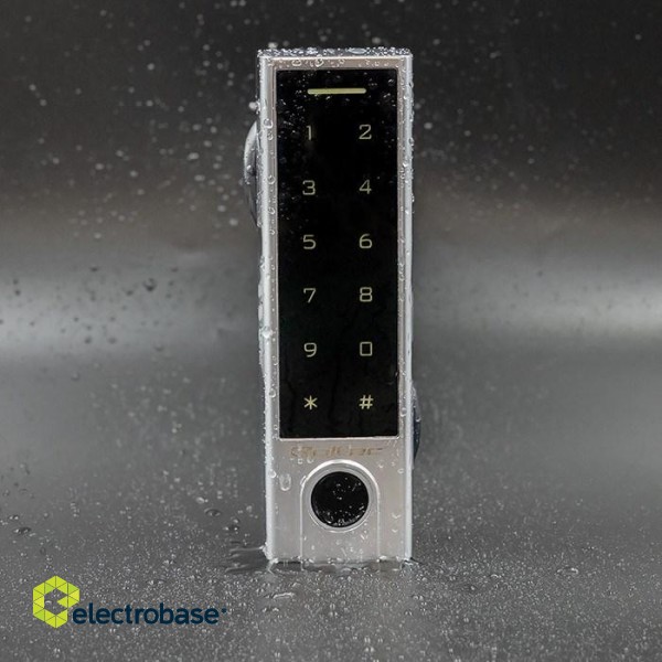 Qoltec 52449 Code lock PROTEUS with fingerprint reader | RFID | Code | Card | key fob | Doorbell | IP68 | EM paveikslėlis 9