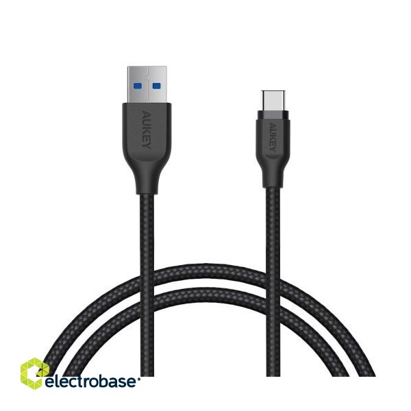 AUKEY CB-AC1 USB cable 1.2 m USB 3.2 Gen 1 (3.1 Gen 1) USB A USB C Black image 1