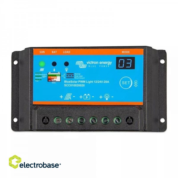 Charge controller VICTRON ENERGY BlueSolar PWM 12/24V - 20A (SCC010020020)