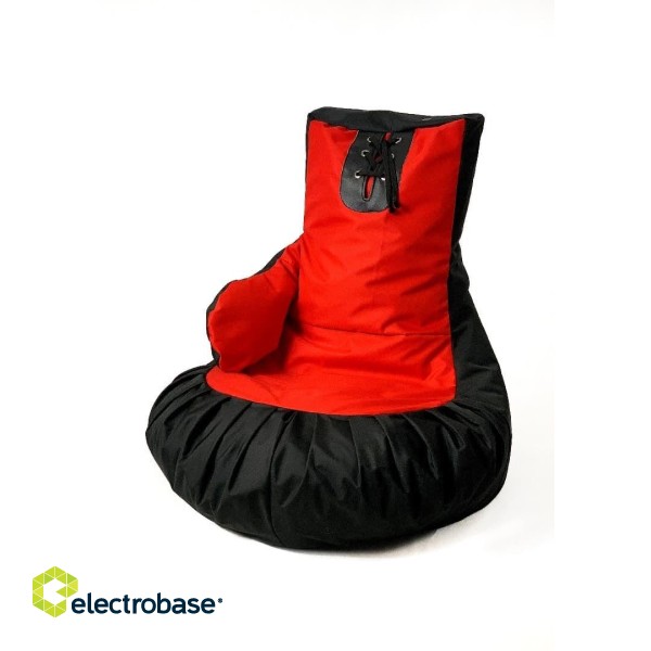 Sako bag pouffe boxing glove black-red XL 100 x 80 cm image 1