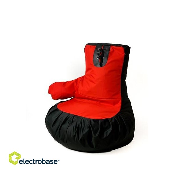 Sako bag pouffe boxing glove black-red XL 100 x 80 cm paveikslėlis 5