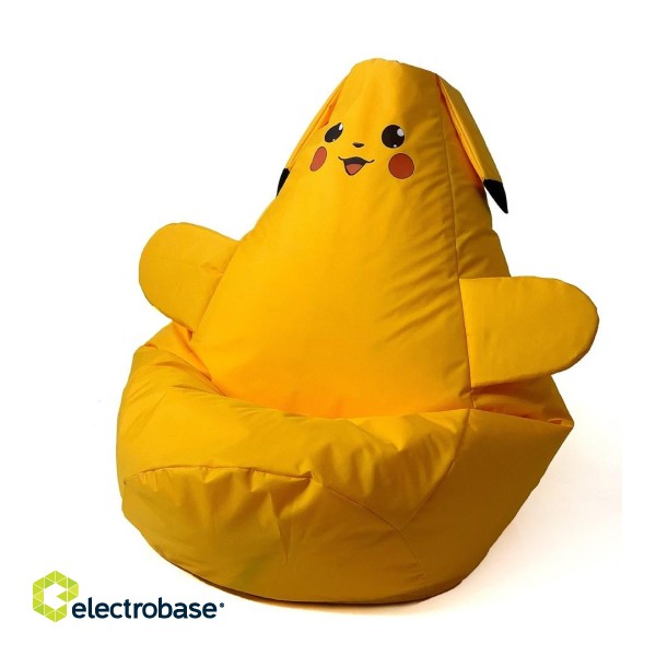 Pikachu yellow Sako bag pouffe XL 130 x 90 cm image 1
