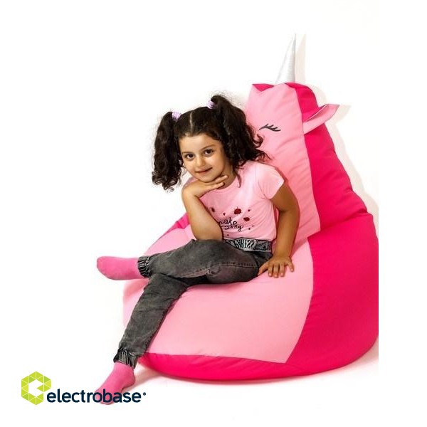 Sako bag pouf Unicorn pink-light pink XXL 140 x 100 cm paveikslėlis 2