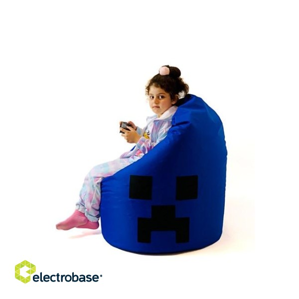 Sako bag pouffe Minecraft blue XXL 110 x 90 cm image 2