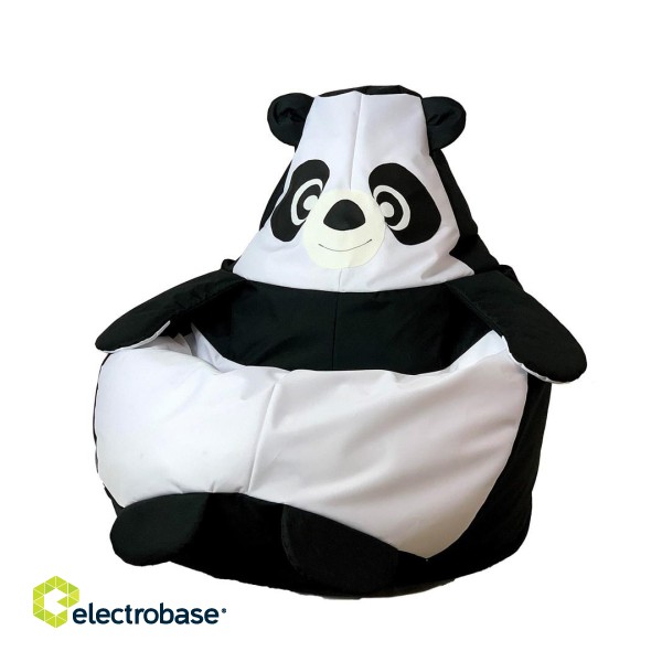 Sako bag pouffe Panda black and white L 105 x 80 cm image 5