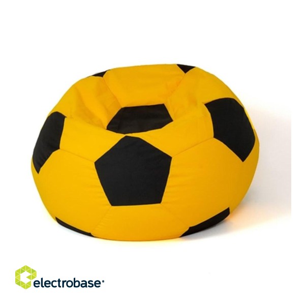 Soccer Sako bag pouffe yellow-black XL 120 cm