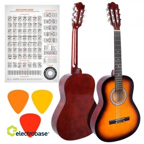 NN BD 36 - Classical 3/4 learning guitar for children SUNBURST paveikslėlis 9