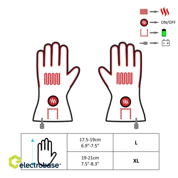 GLOVII HEATED MOTORCYCLE GLOVES L, GDBL image 10