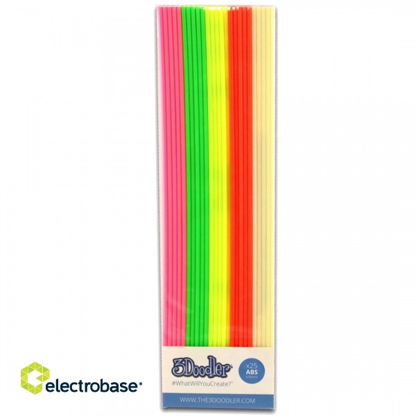 3Doodler AB-MIX3​ ABS Fluorescent yellow, Green, Orange, Pink, Yellow фото 2