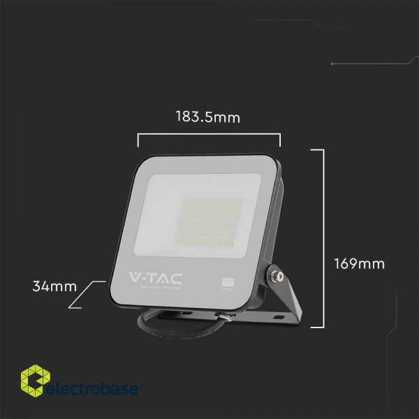 LED V-TAC 50W 135Lm/W SAMSUNG CHIP VT-4455 6500K 5740lm image 2