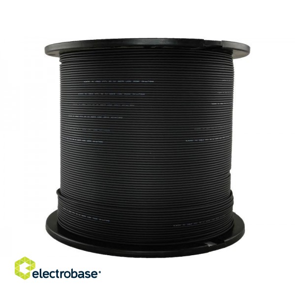 ALANTEC Optical fibre cable OS2 FTTH flat SM 2J 9/125 LSOH white, reinforced with two steel bars 1000m image 1