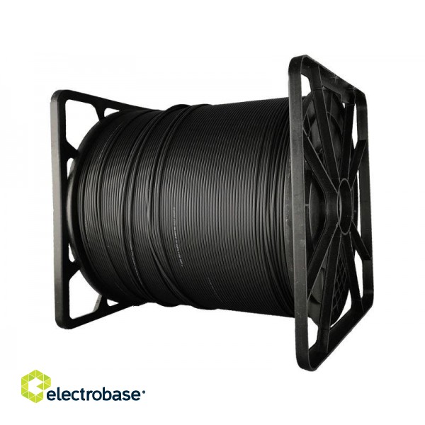 ALANTEC Optical fibre cable OS2 FTTH flat SM 2J 9/125 LSOH white, reinforced with two steel bars 1000m image 2