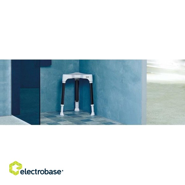 Dietz Tayo Triangular shower stool with hygienic cut-out image 2