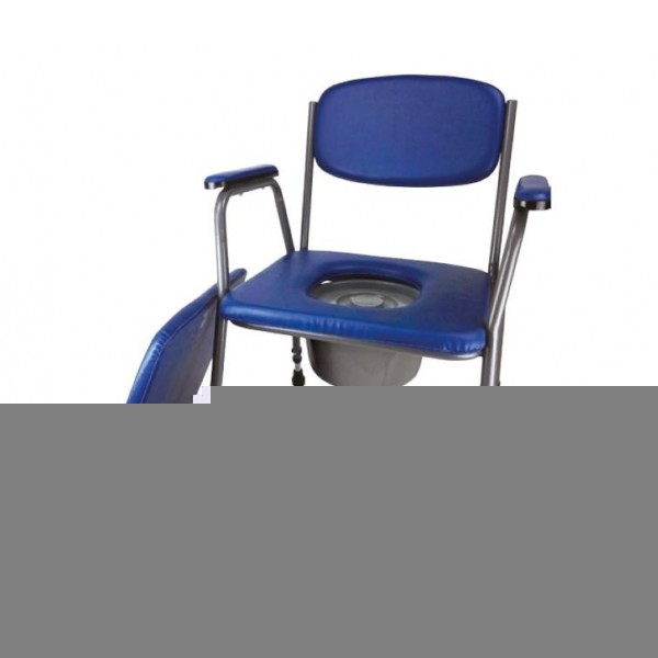 Upholstered toilet chair with height adjustment image 2