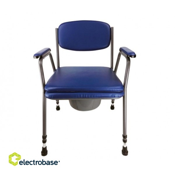 Upholstered toilet chair with height adjustment image 3