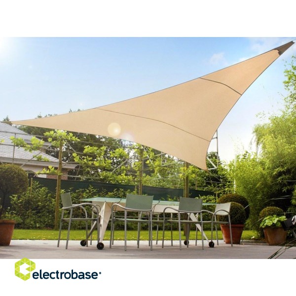 Shade Sails Sun UV Protection 3,6m triangle creamy hydrophobic surface sunflower GreenBlue GB500 image 7